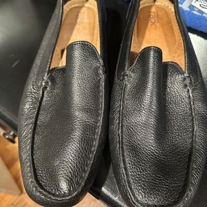 Nordstrom Black Leather Men's Slip-Ons